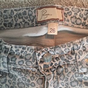 Paige leopard 🐆 print stretchy skinny jeans s26
